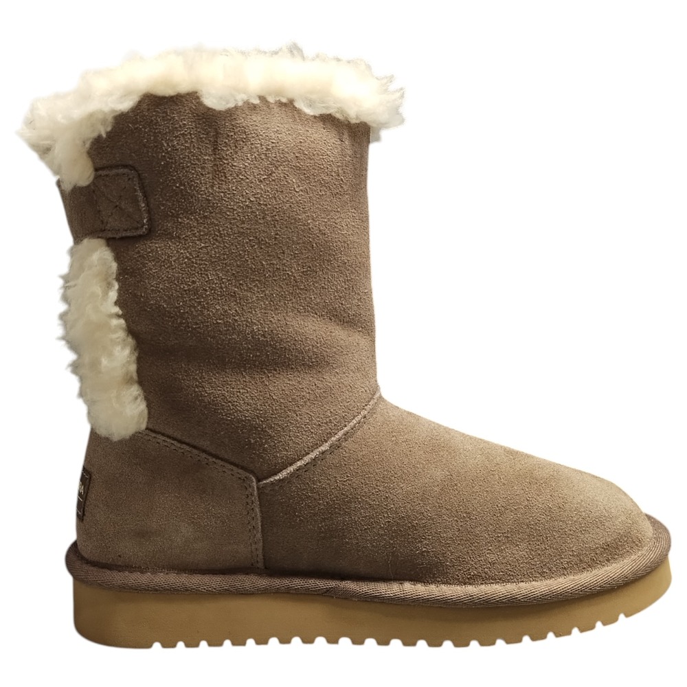 Koolaburra By‎ Ugg Snow Boots Womens US 5 Gray White Sheepskin Mid-Calf 1020158